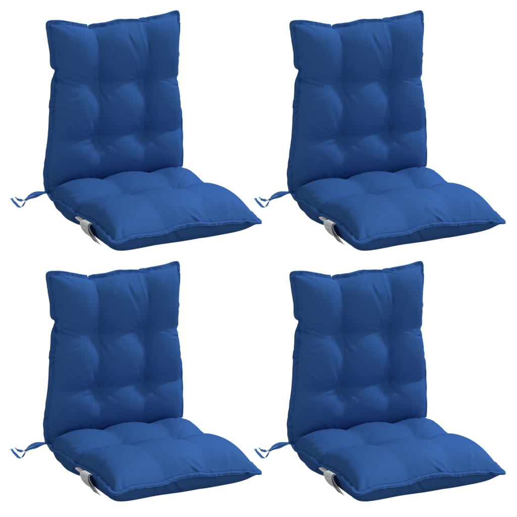 Vidaxl stoelkussens 4 st lage vloerkleed oxford stof koningsblauw