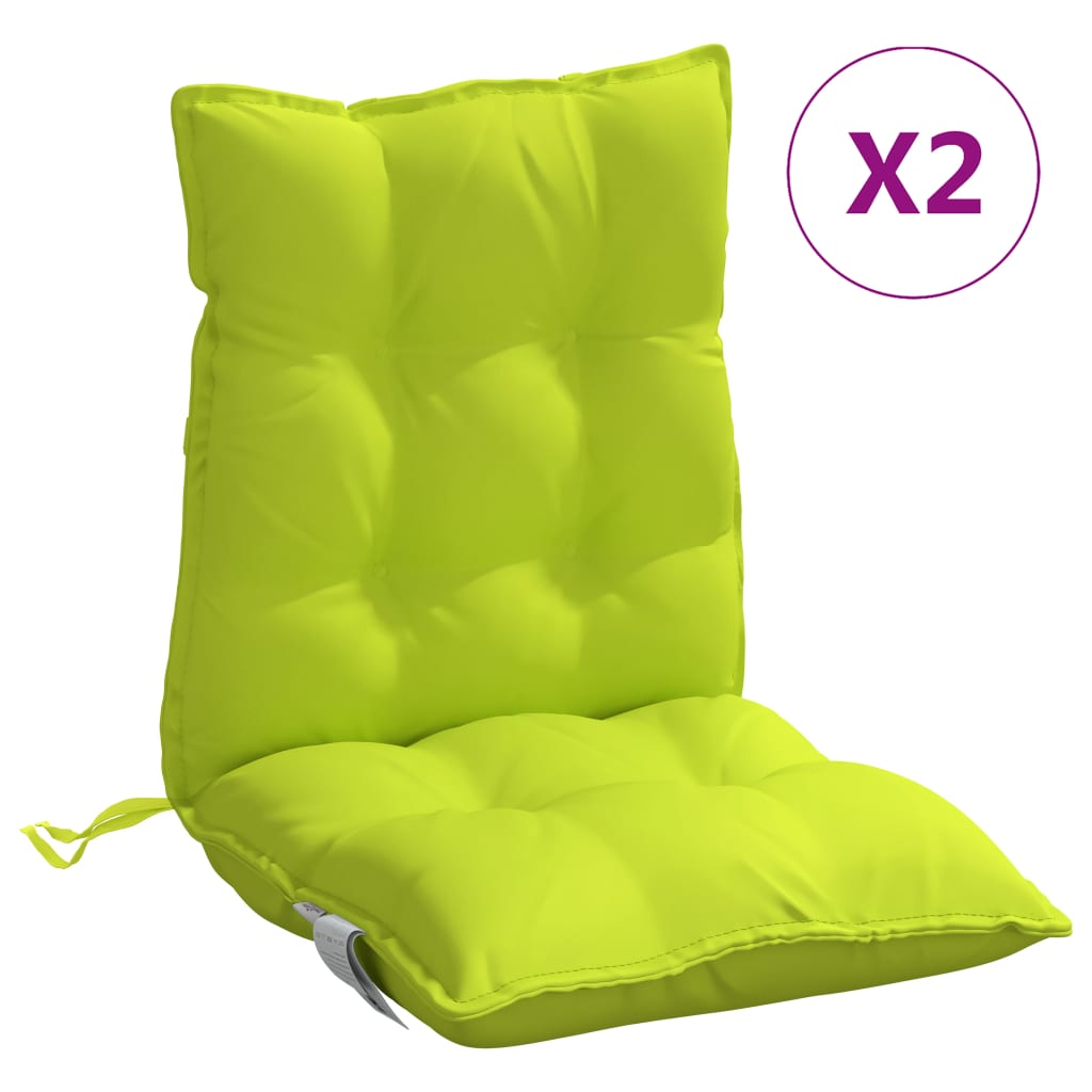 Vidaxl stoelkussens 2 st lage vloerkleed oxford stof felgroen