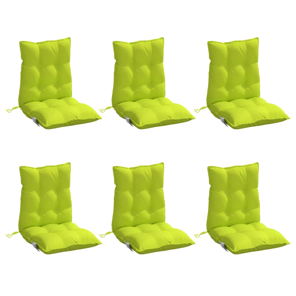 Vidaxl stoelkussens 6 st lage vloerkleed oxford stof felgroen