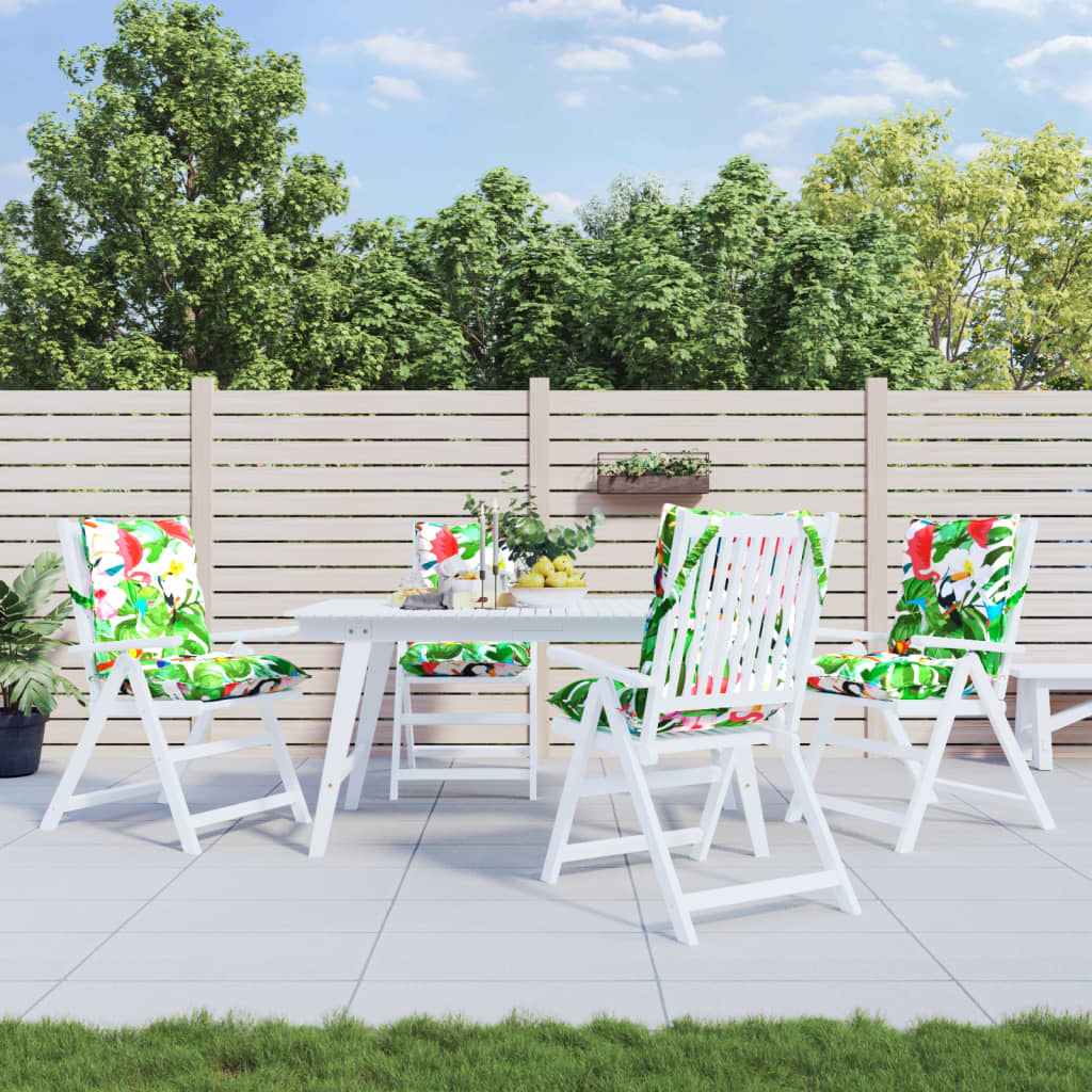 Vidaxl stoelkussens 4 st lage vloerkleed oxford stof meerkleurig