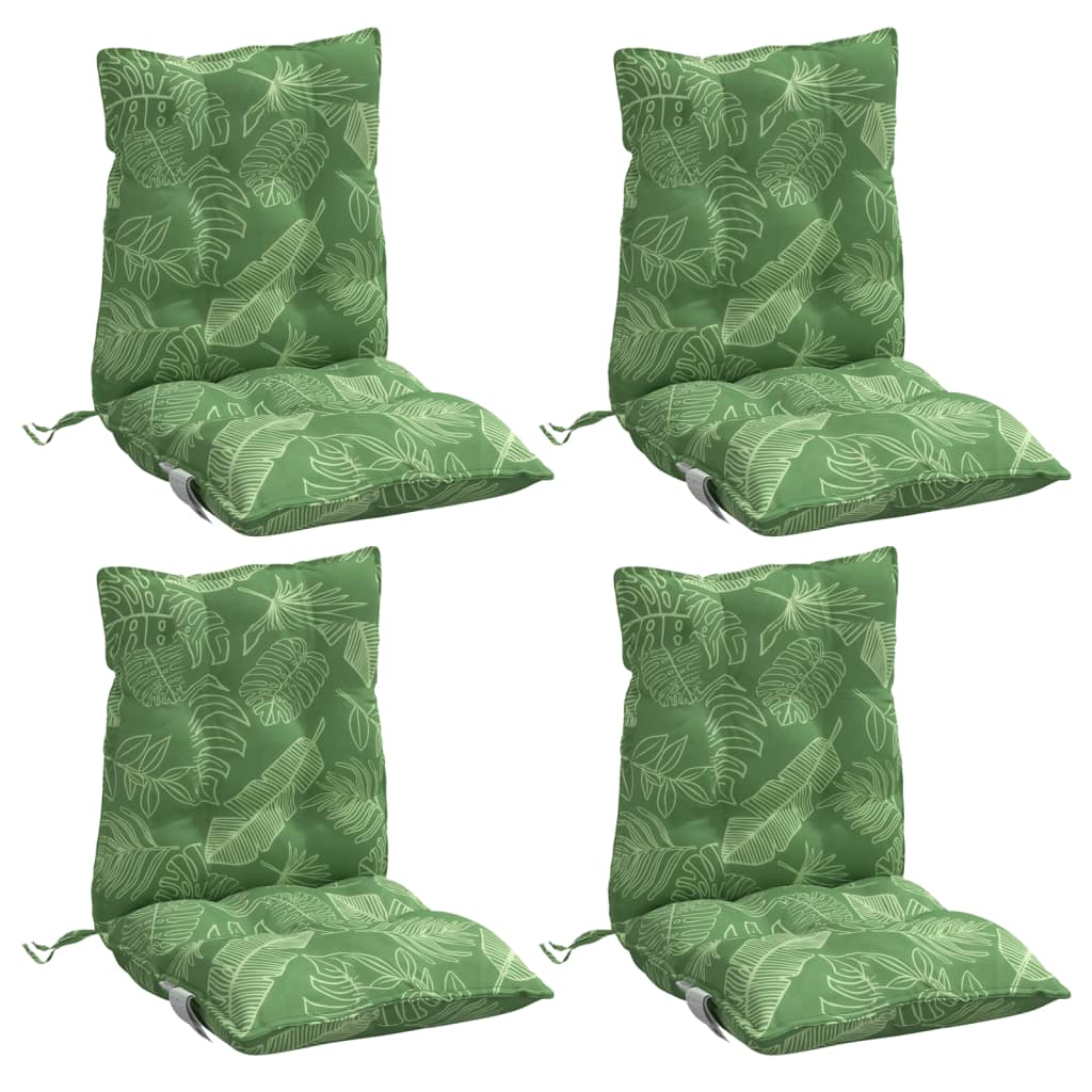 Vidaxl stoelkussens 2 st lage vloerkleed bladpatroon oxford stof