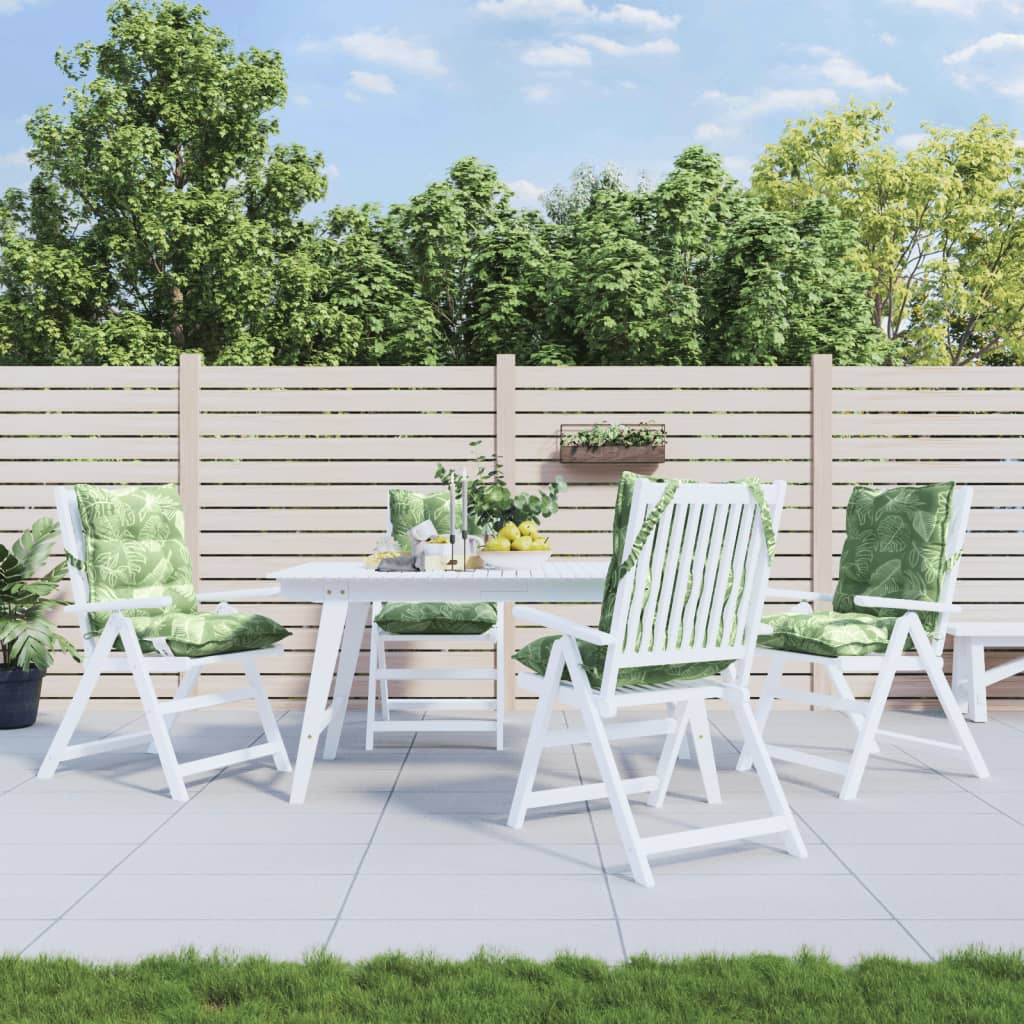 Vidaxl stoelkussens 2 st lage vloerkleed bladpatroon oxford stof