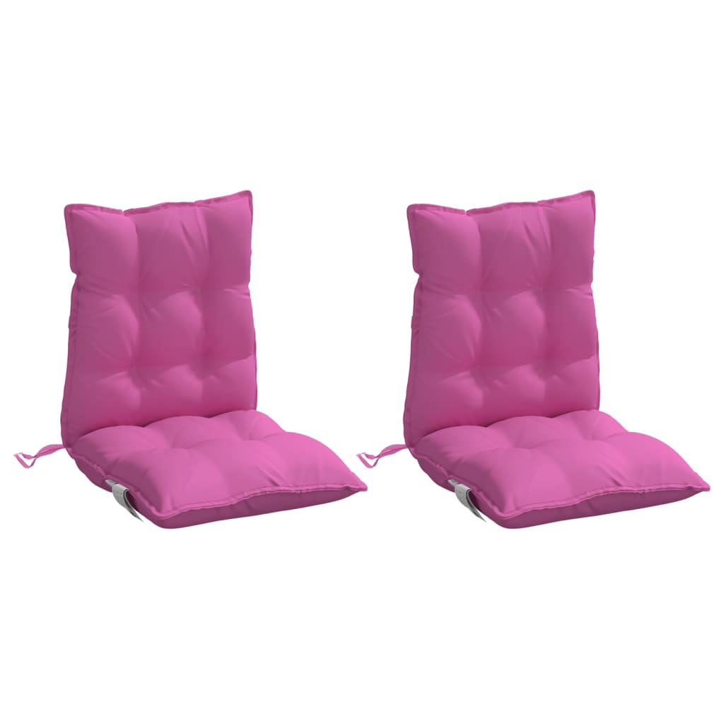 Vidaxl stoelkussens 2 st lage vloerkleed oxford stof roze