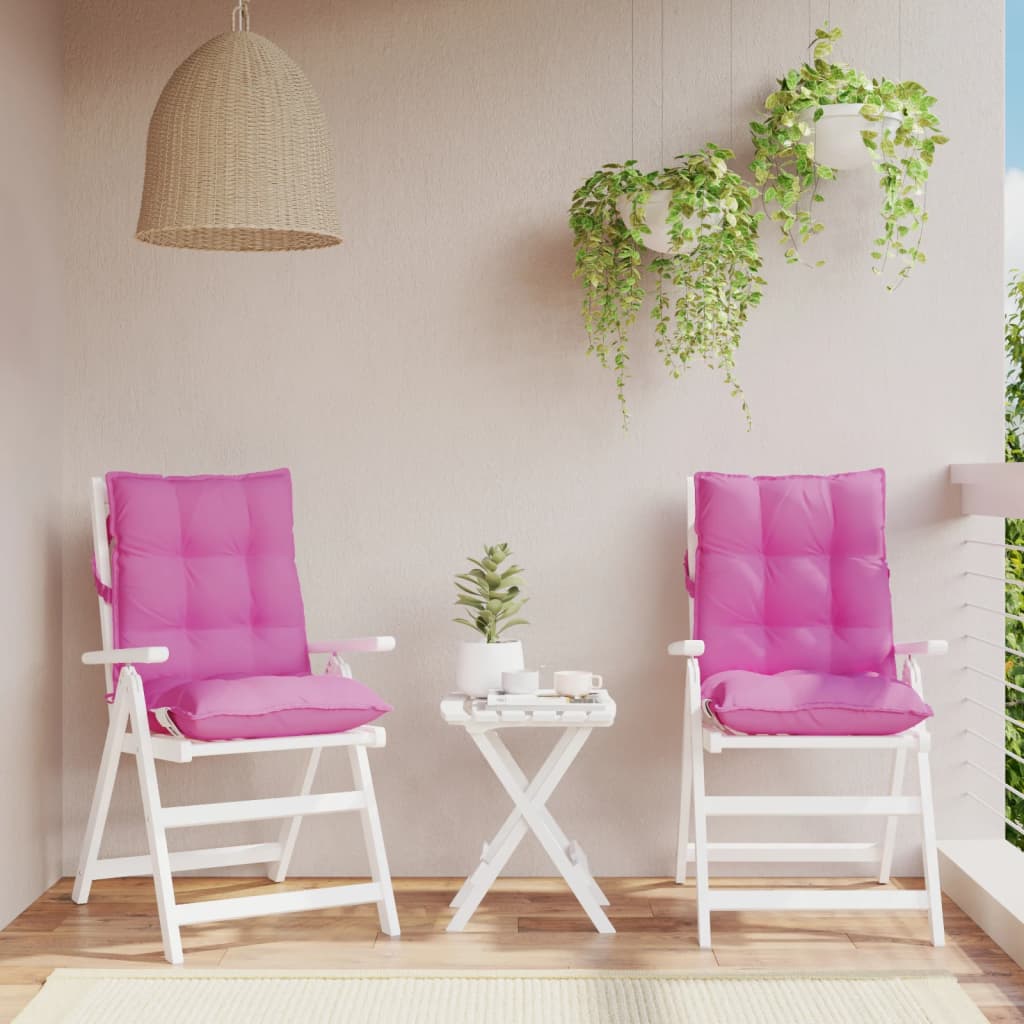 Vidaxl stoelkussens 2 st lage vloerkleed oxford stof roze