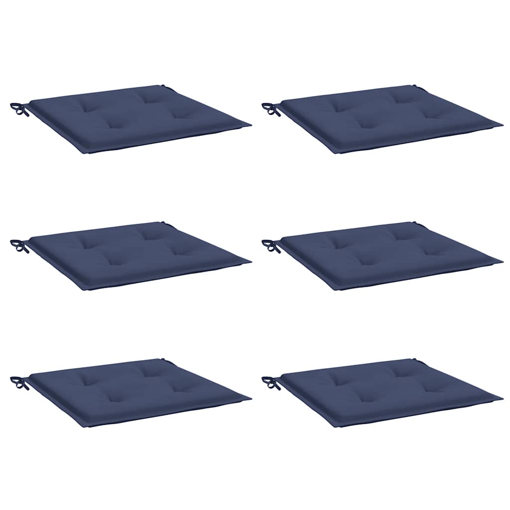 Vidaxl palletkussens 6 st 40x40x4 cm oxford stof marineblauw
