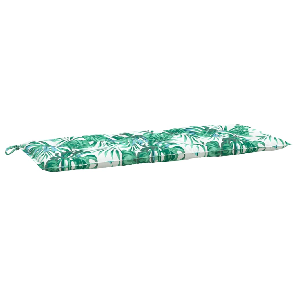 Vidaxl tuinbankkussens 2 st bladpatroon 120x50x7 cm oxford stof