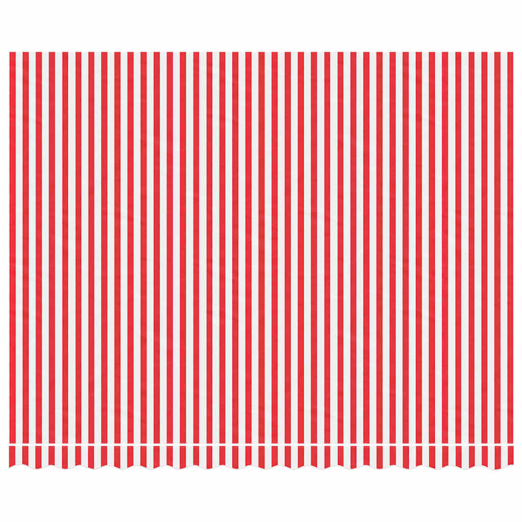 Vidaxl vervangingsdoek voor luifel gestreept 4x3 m rood en wit