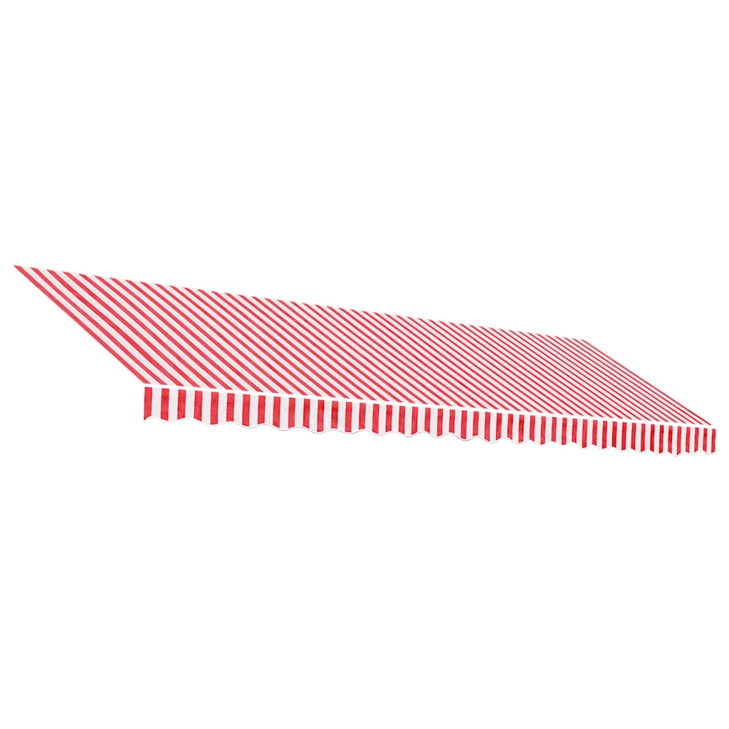 Vidaxl vervangingsdoek voor luifel gestreept 5x3 m rood en wit