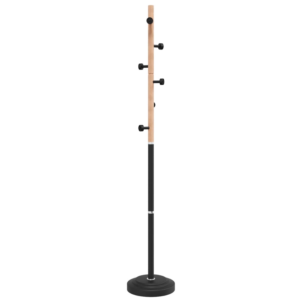 Vidaxl kapstok 177 cm poedercoat ijzer zwart