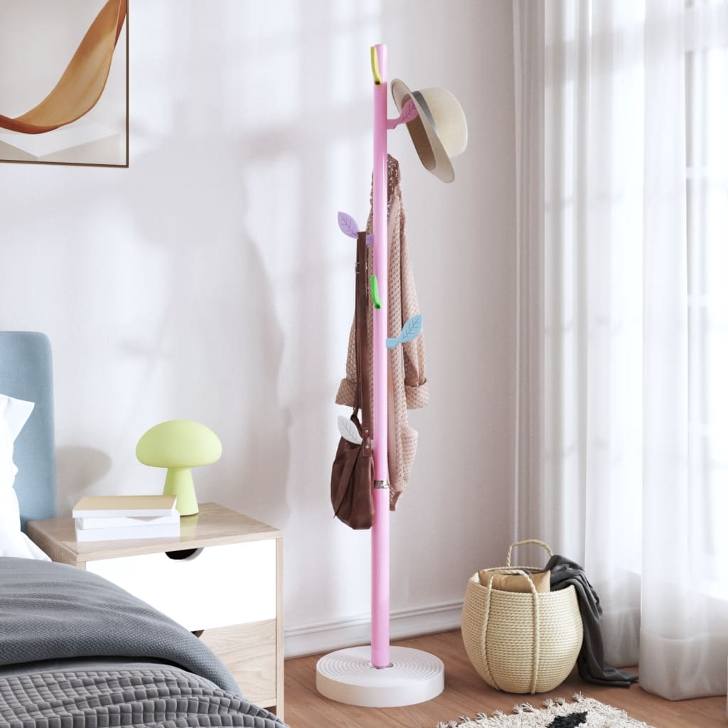 Vidaxl kapstok 172 cm poedercoat ijzer roze