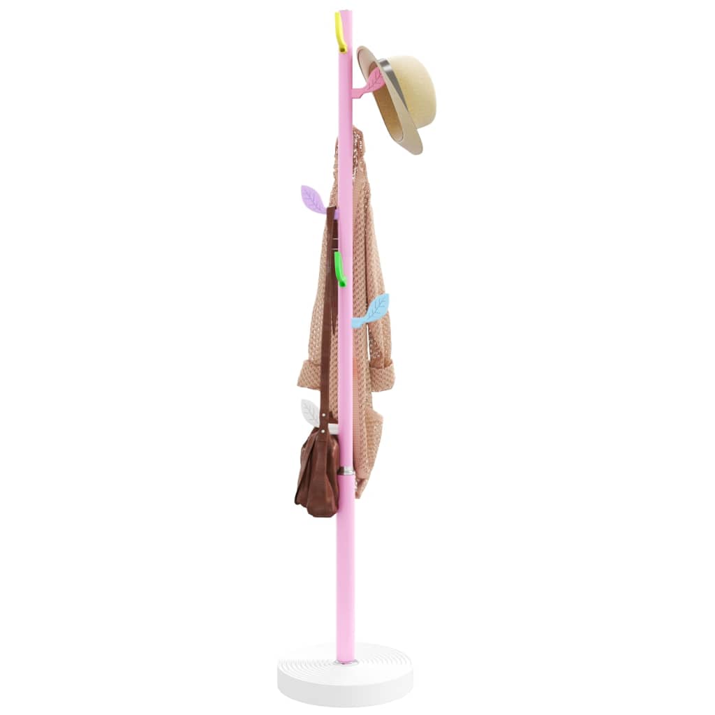 Vidaxl kapstok 172 cm poedercoat ijzer roze