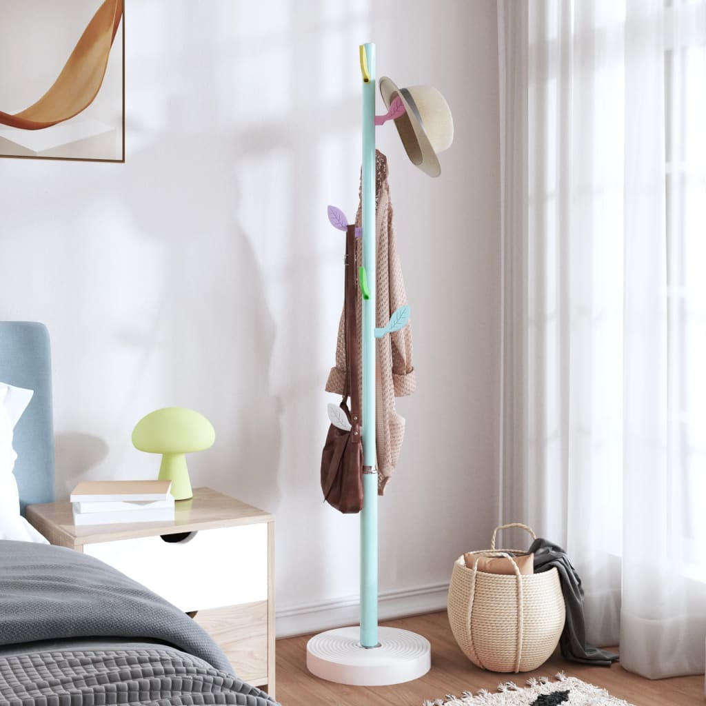 Vidaxl kapstok 172 cm poedercoat ijzerblauw