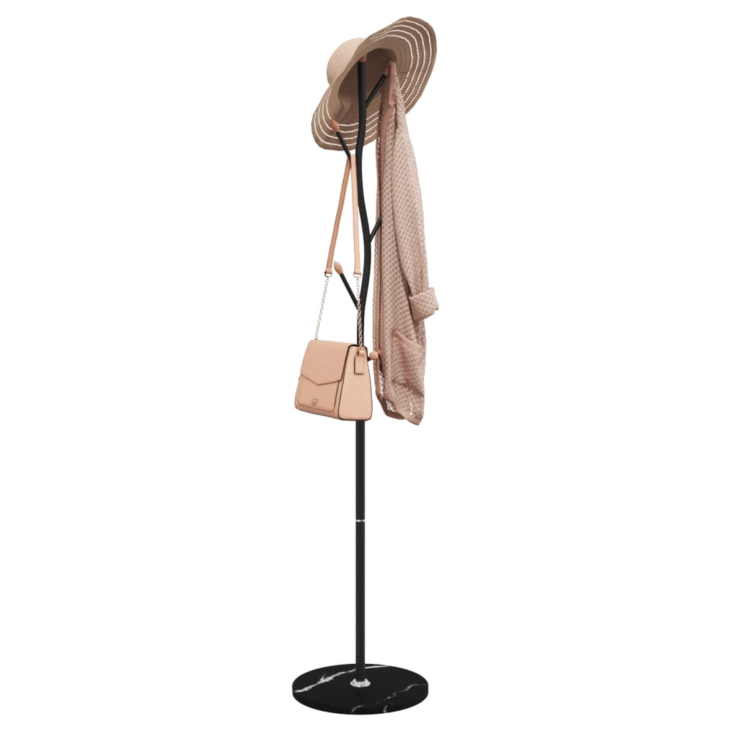 Vidaxl kapstok 177 cm poedercoat ijzer zwart