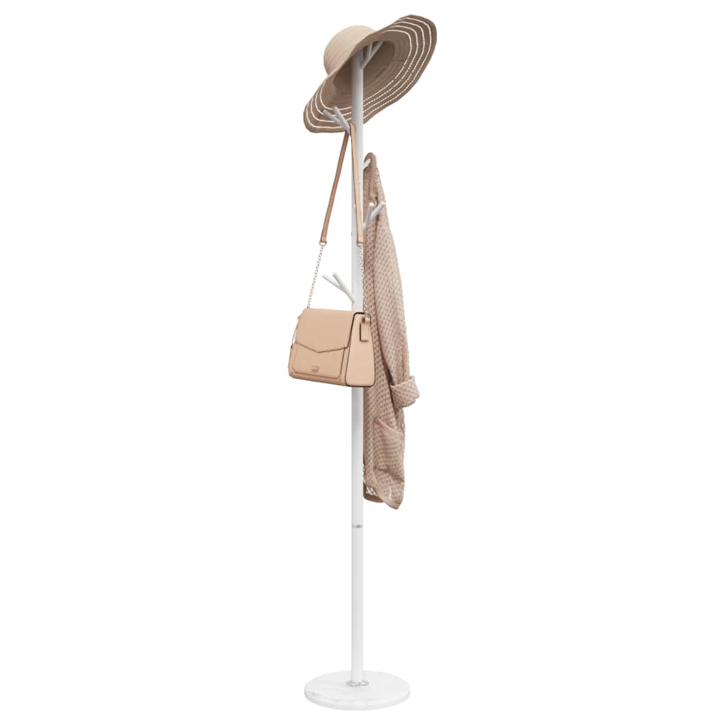 Vidaxl kapstok 175 cm gepoedercoat ijzer wit