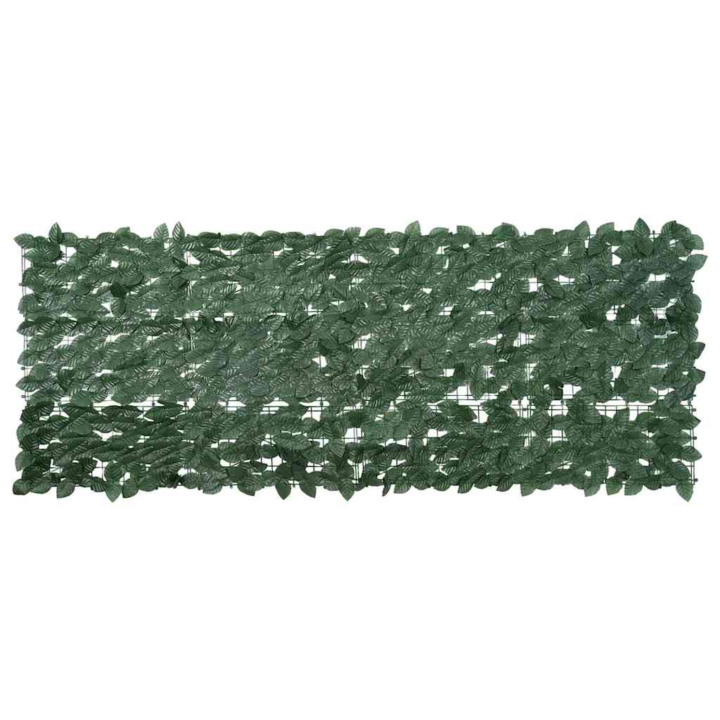 Vidaxl balkonscherm met donkergroene bladeren 200x75 cm