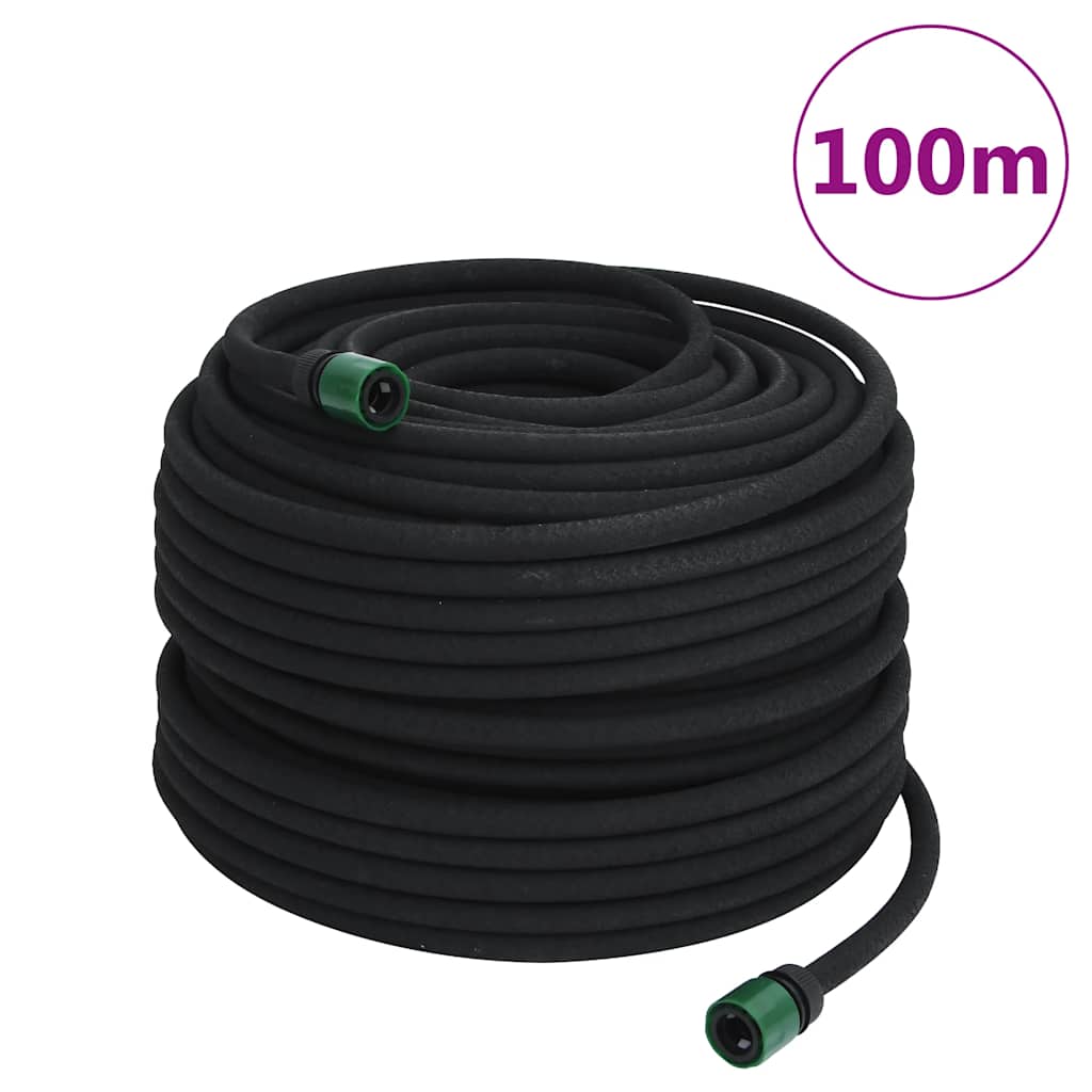 Vidaxl druppelslang 0,6'' 100 m rubber zwart