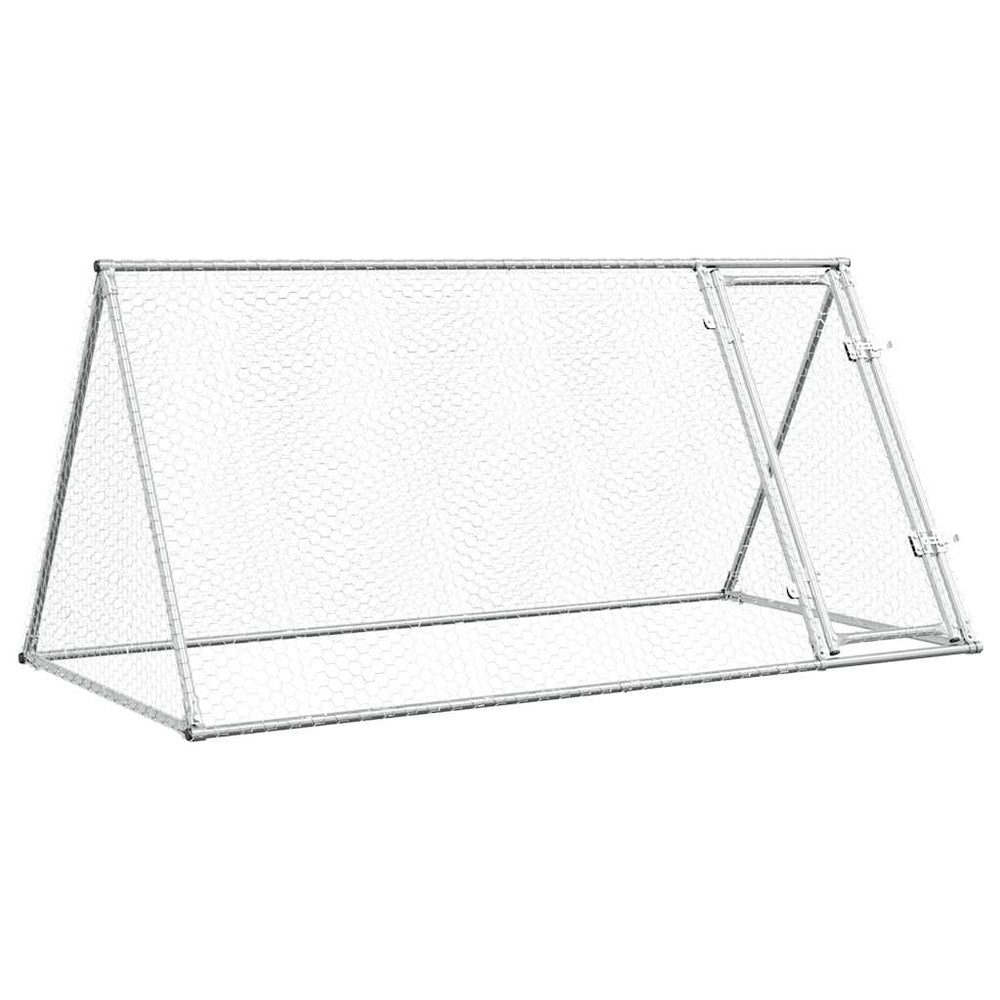 Vidaxl kippenhok 200x105x91 cm gegalvaniseerd staal zilverkleurig
