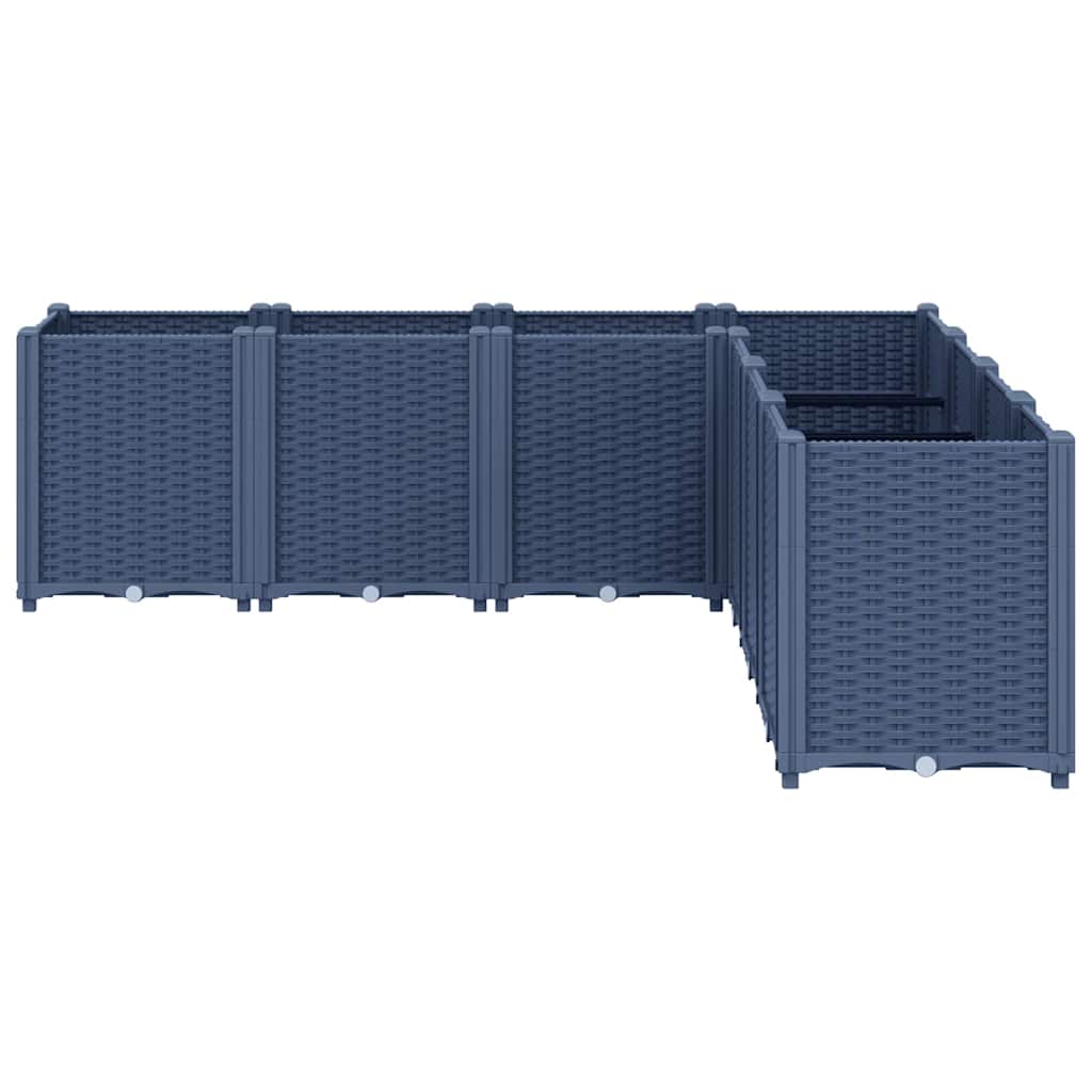 Vidaxl plantenbak 160x160x53 cm polypropeen blauwgrijs