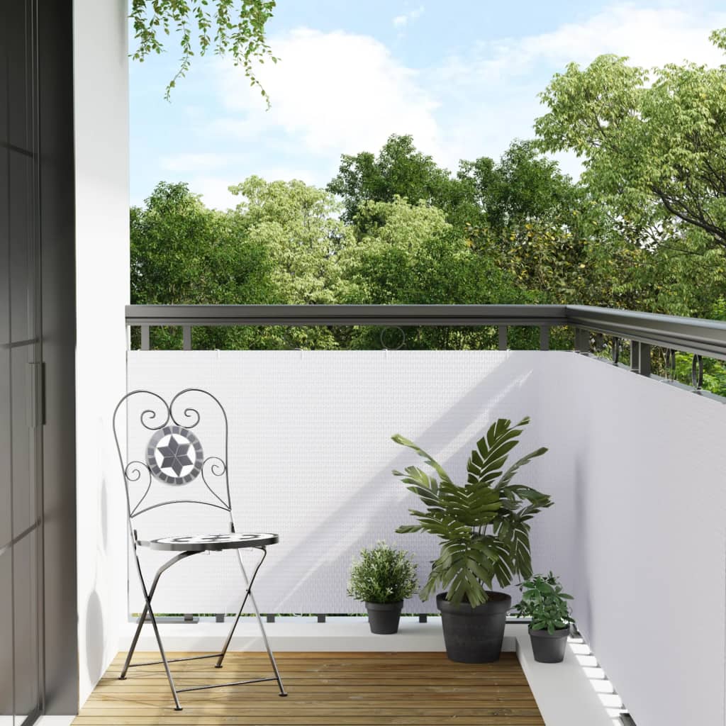 Vidaxl balkonscherm 1000x90 cm polyrotan wit