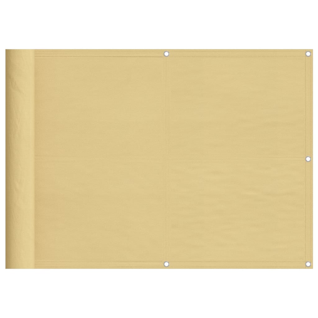Vidaxl balkonscherm 75x1000 cm 100% oxford polyester zandkleurig
