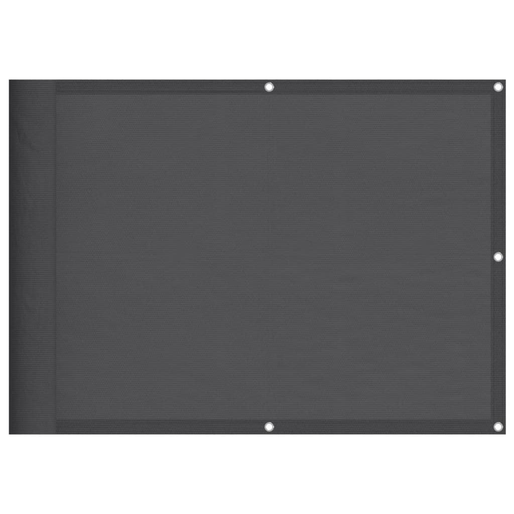 Vidaxl balkonscherm 75x1000 cm 100% oxford polyester antracietkleurig