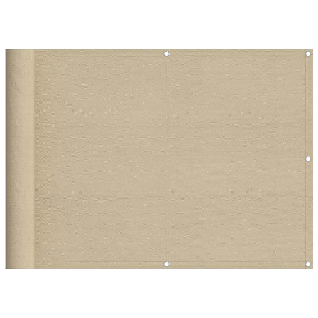 Vidaxl balkonscherm 75x1000 cm 100% oxford polyester beige