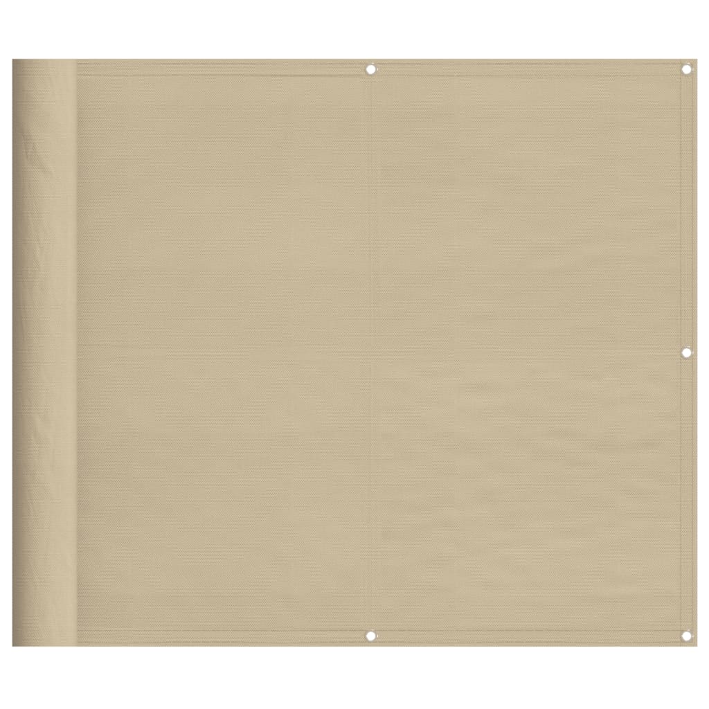 Vidaxl balkonscherm 90x1000 cm 100% oxford polyester beige