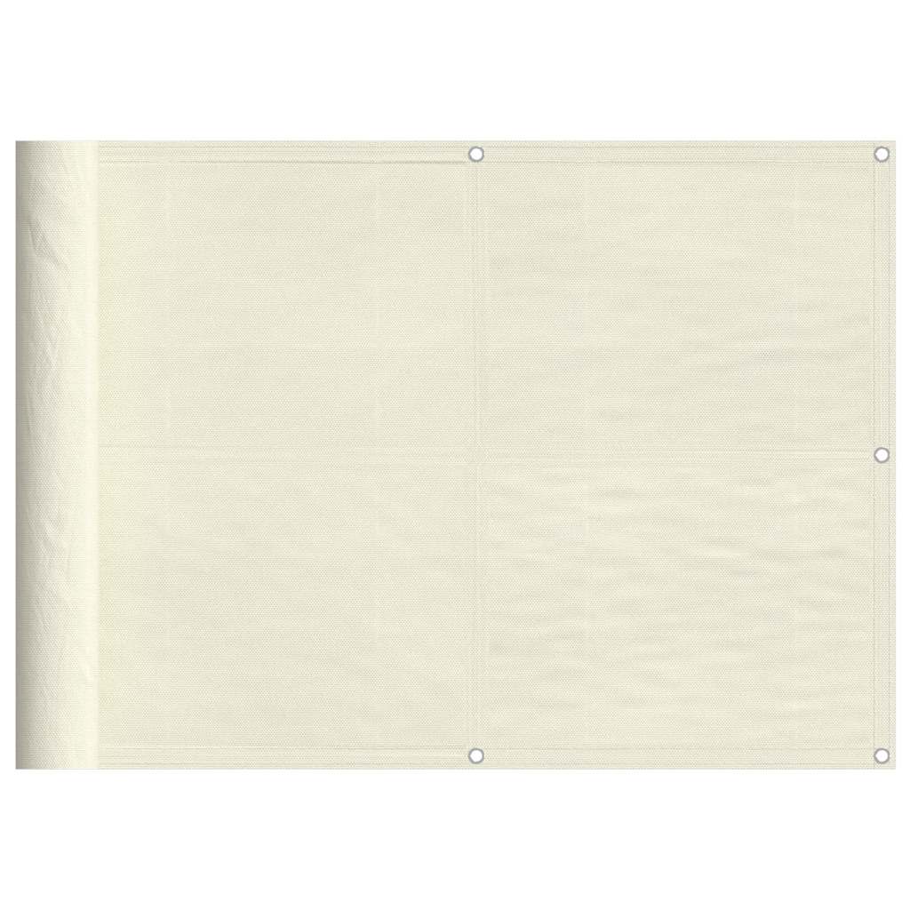 Vidaxl balkonscherm 75x700 cm 100% oxford polyester crèmekleurig