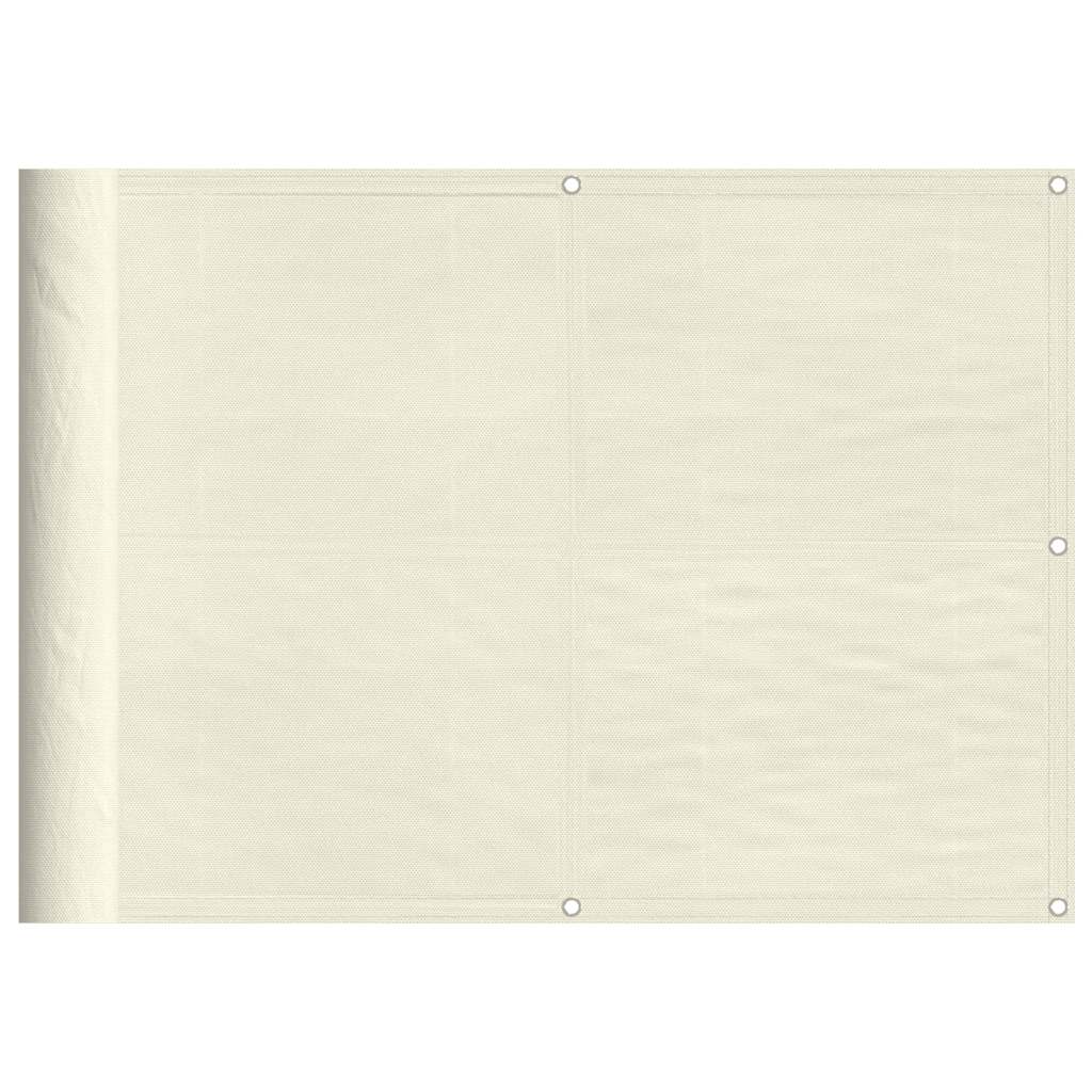 Vidaxl balkonscherm 75x800 cm 100% oxford polyester crèmekleurig