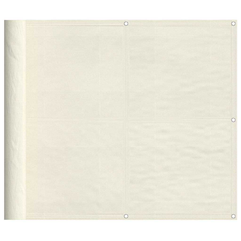 Vidaxl balkonscherm 90x1000 cm 100% oxford polyester crèmekleurig