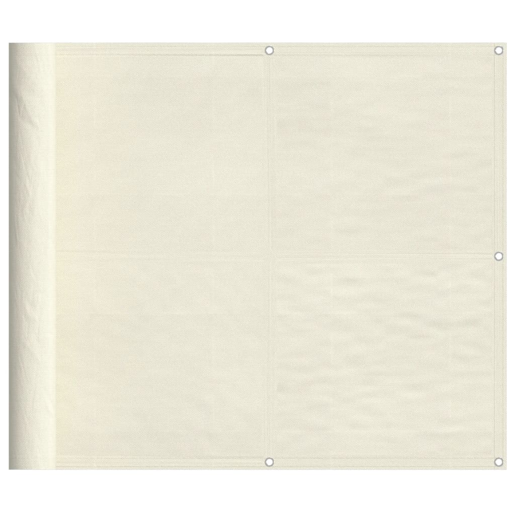 Vidaxl balkonscherm 90x1000 cm 100% oxford polyester crèmekleurig