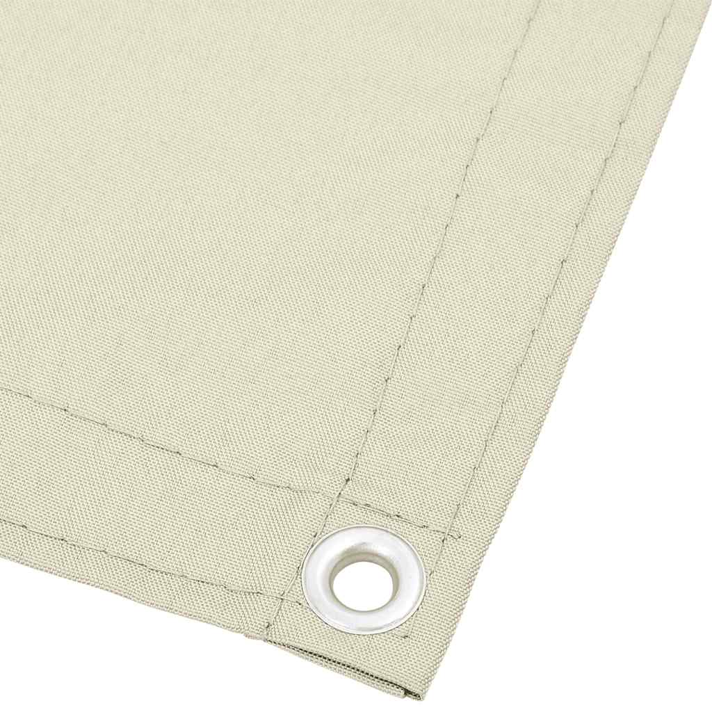 Vidaxl balkonscherm 90x1000 cm 100% oxford polyester crèmekleurig