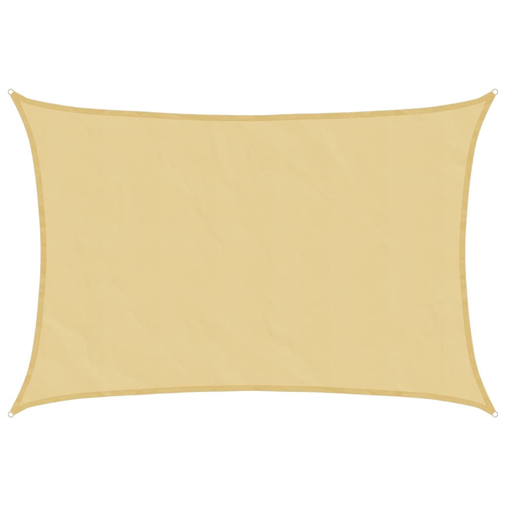Vidaxl zonnezeil 5x3,5m 100% polyester oxford zandkleurig