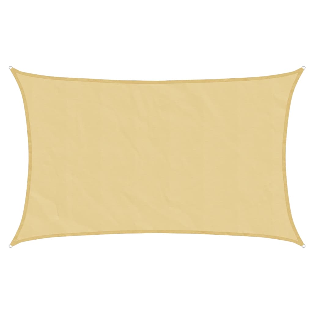 Vidaxl zonnezeil 8x5m 100% polyester oxford zandkleurig