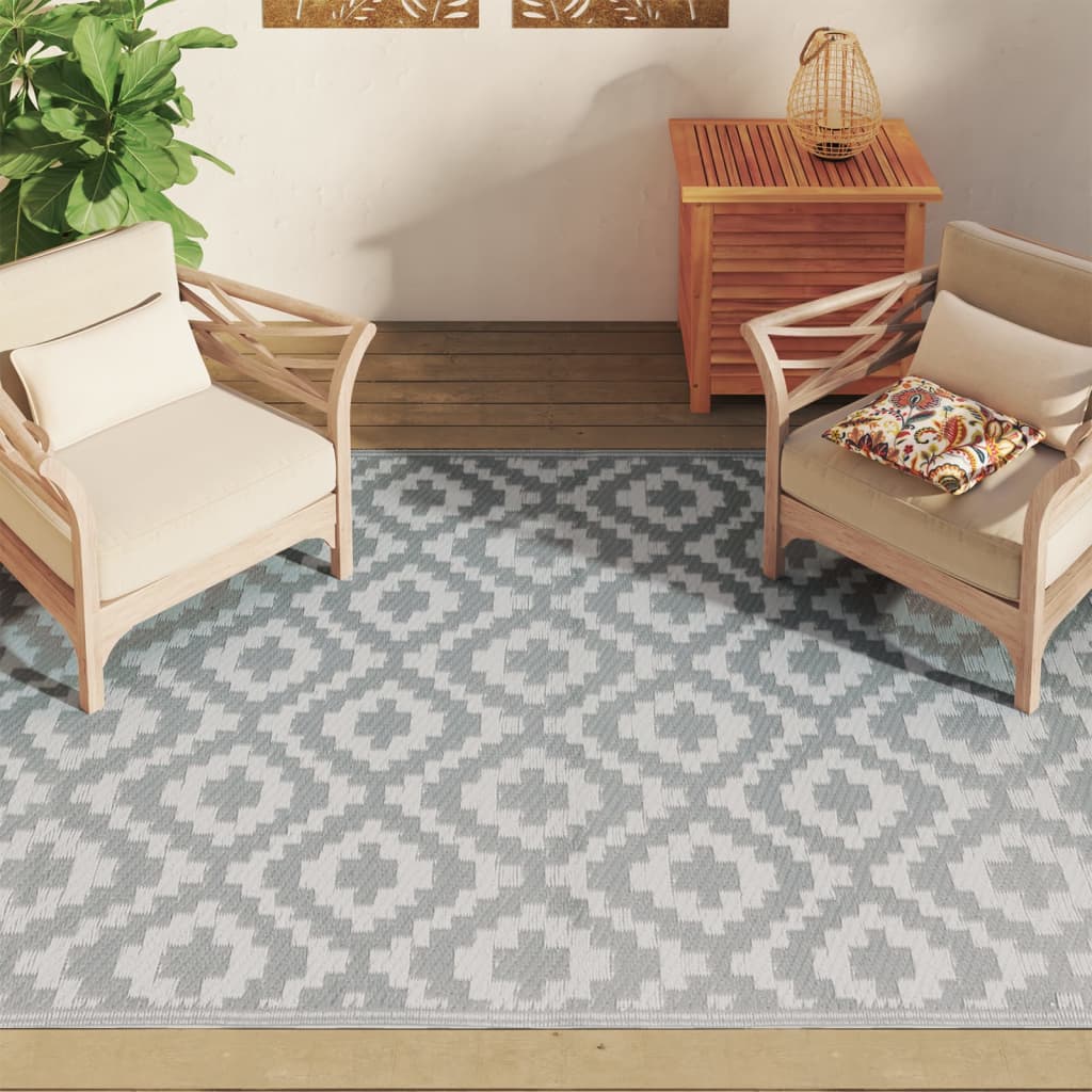 Vidaxl buitenkleed arakil 160x230 cm pp grijs
