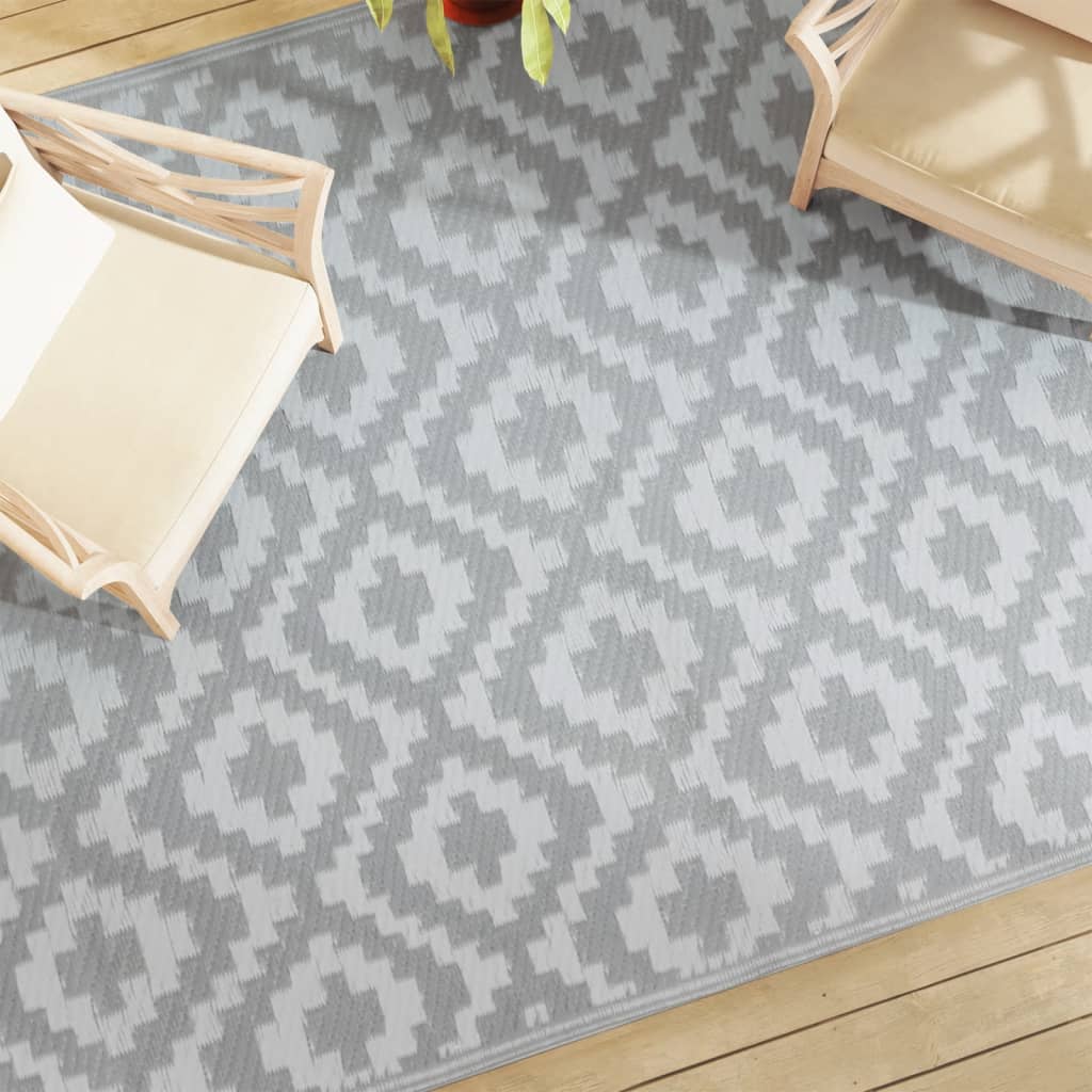 Vidaxl buitenkleed arakil 190x290 cm pp grijs