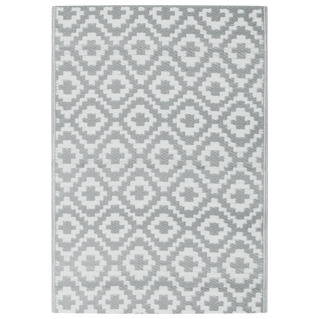 Vidaxl buitenkleed arakil 140x200 cm pp grijs
