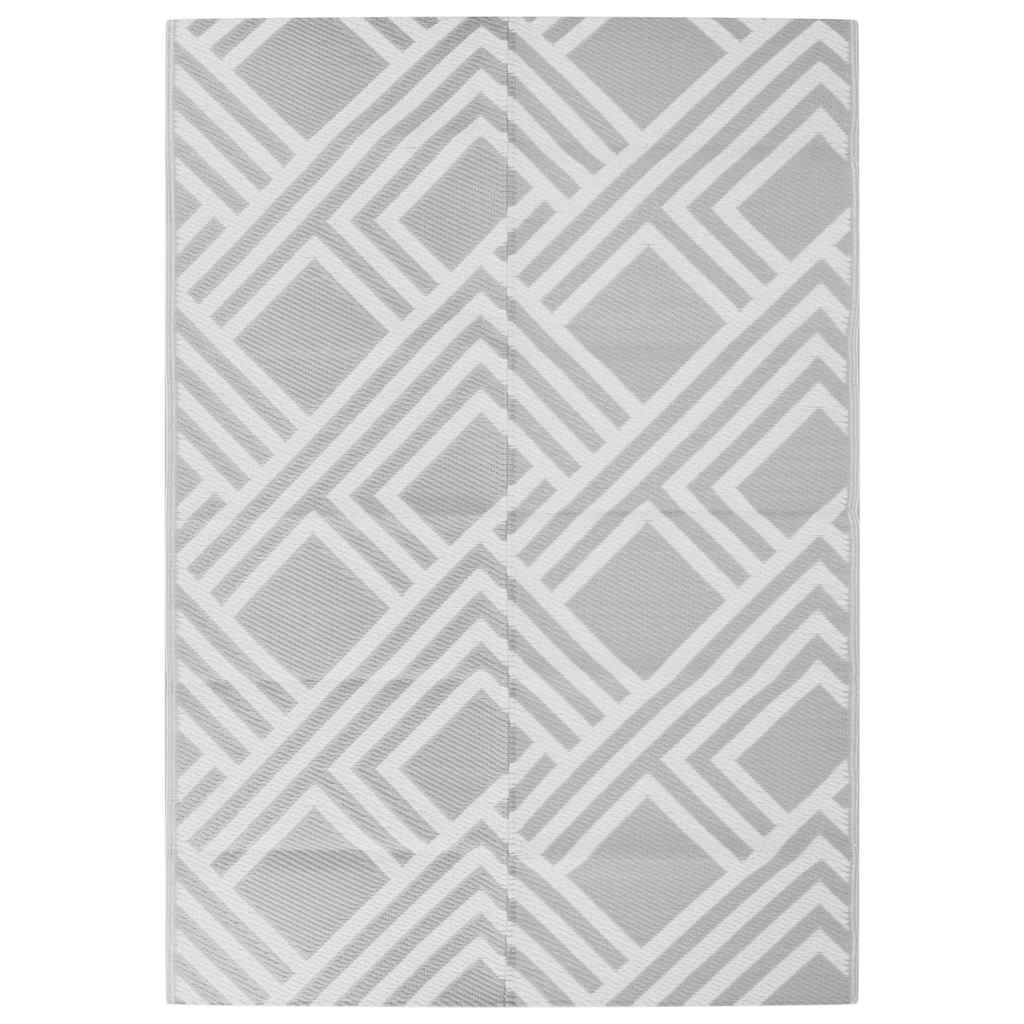 Vidaxl buitenkleed arakil 140x200 cm pp grijs