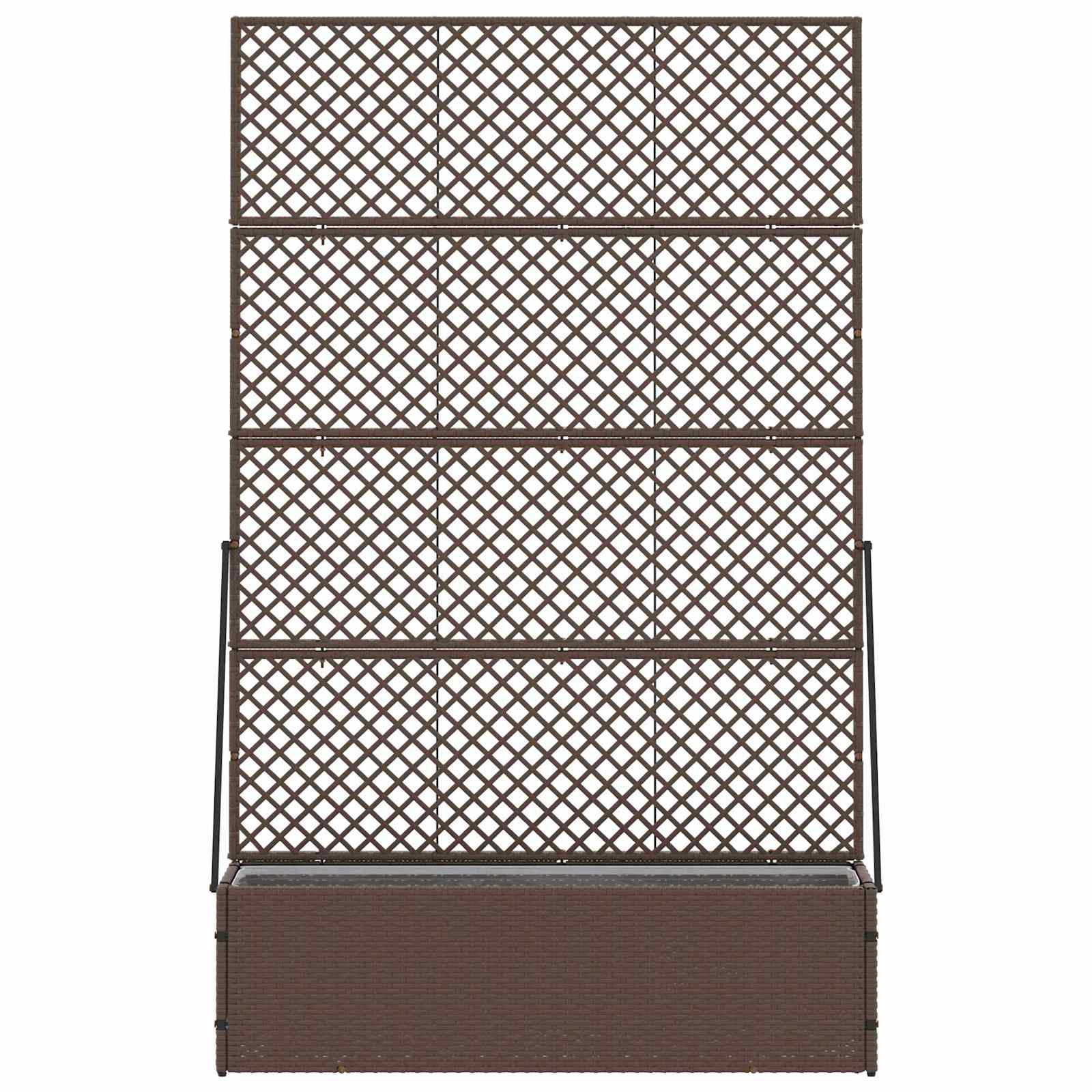 Vidaxl tuin bloempot bruin 105 x 30 x 170 cm metaal