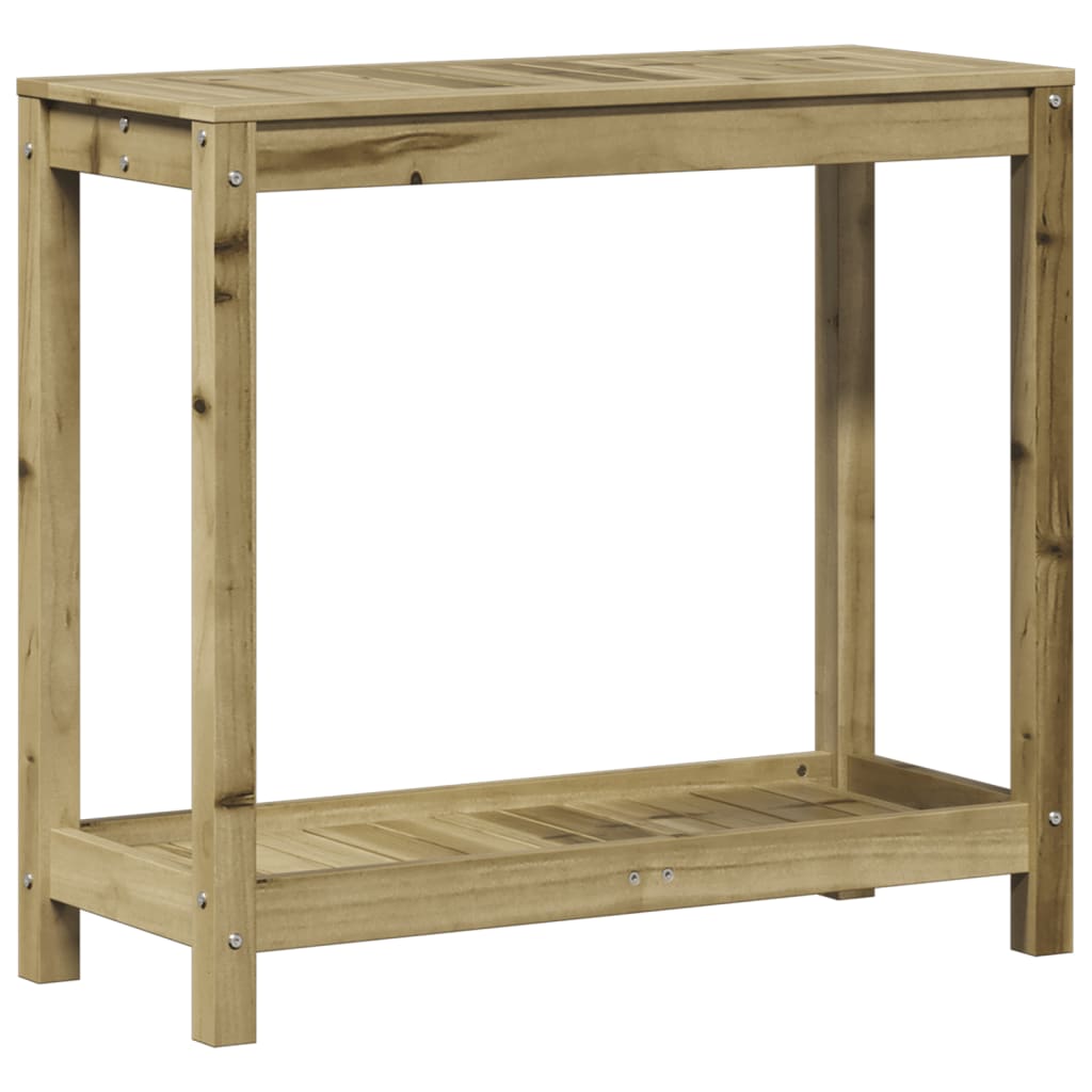 VidaXL Oppottafel met schap 82,5x35x75 cm geïmpregneerd groenenhout