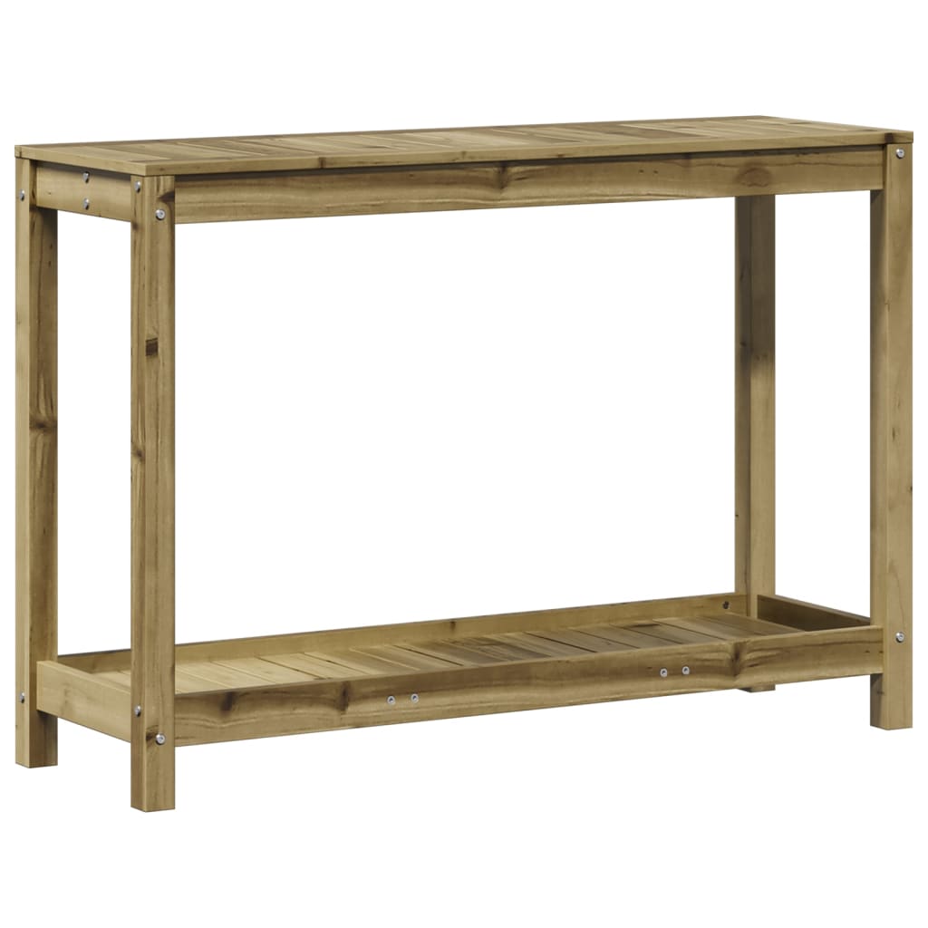 Vidaxl oppottafel met schap 108x35x75 cm geïmpregneerd grenenhout