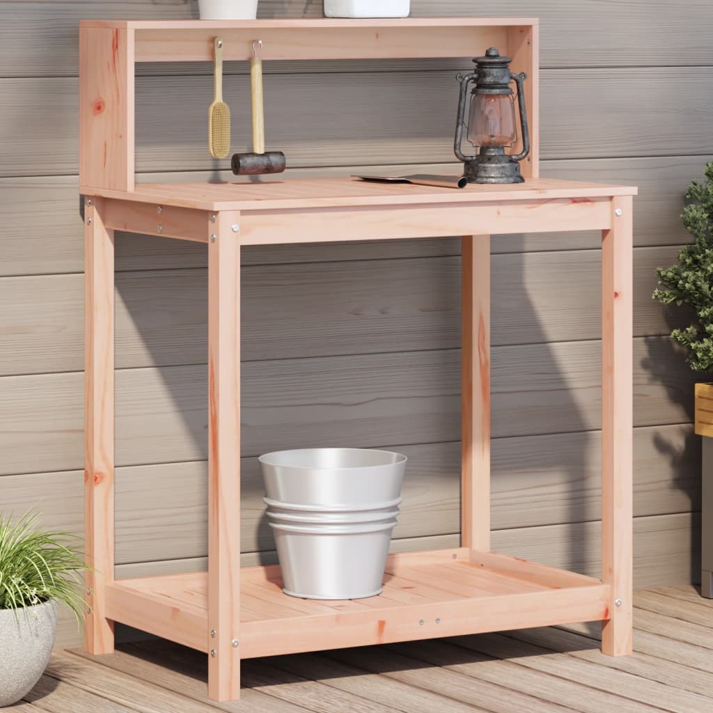 Vidaxl oppottafel met planken 82,5x50x109,5 cm massief douglashout