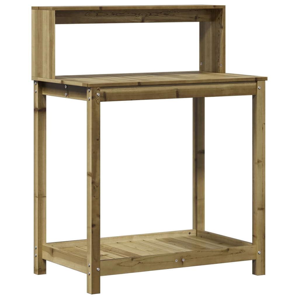 Vidaxl oppottafel met planken 82,5x50x109,5 cm geïmpregneerd hout