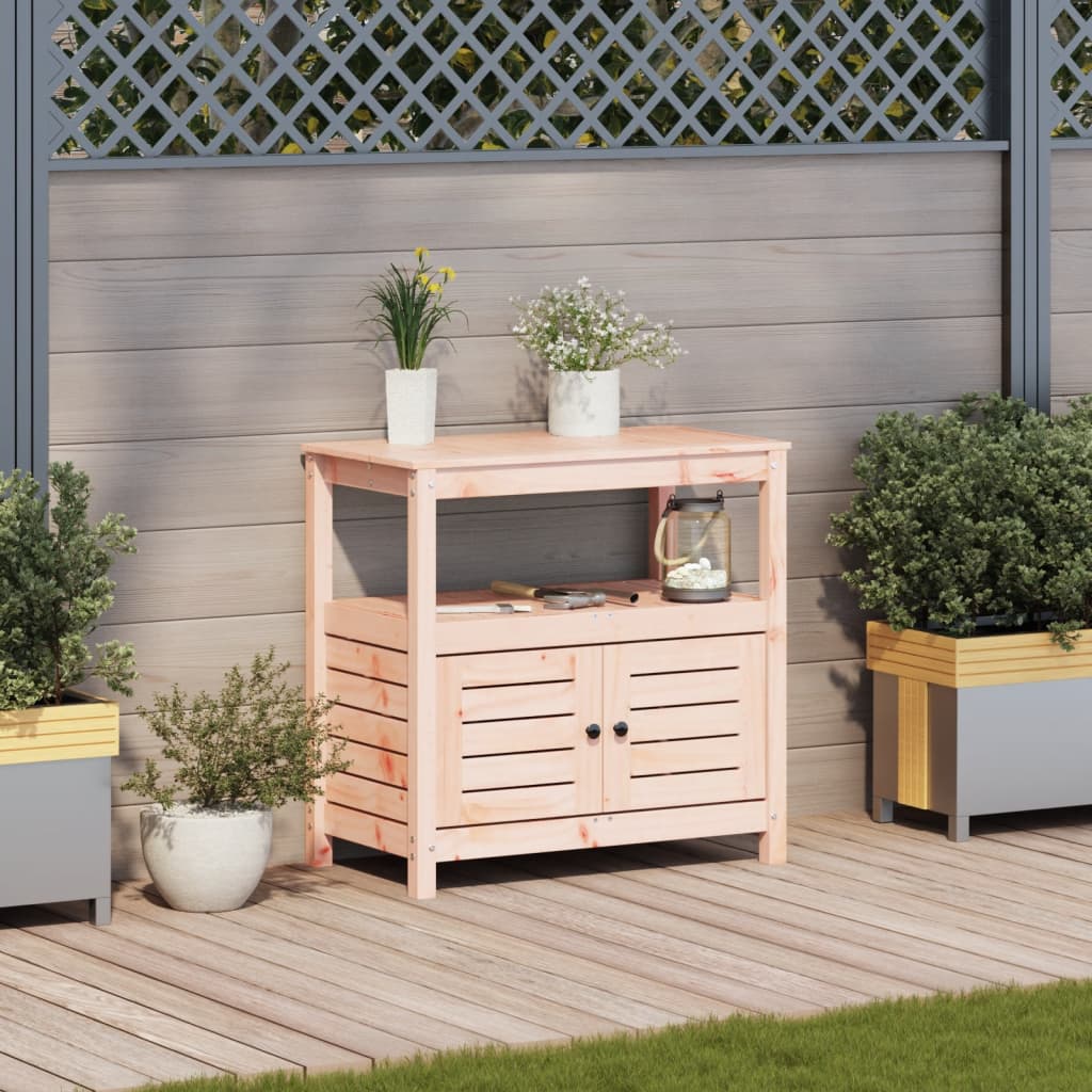 Vidaxl oppottafel met planken 82,5x45x81 cm massief douglashout