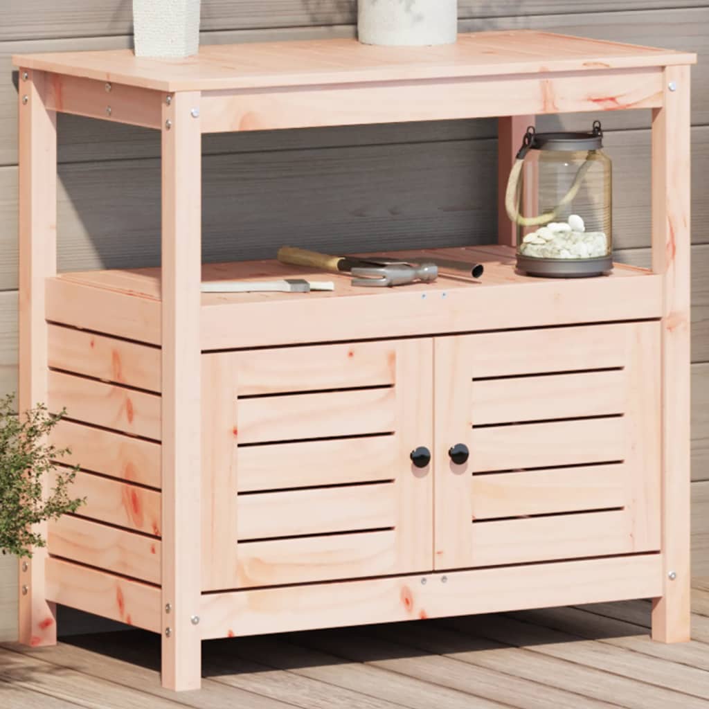 Vidaxl oppottafel met planken 82,5x45x81 cm massief douglashout