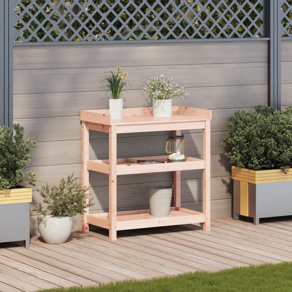 Vidaxl oppottafel met planken 82,5x45x86,5 cm massief douglashout