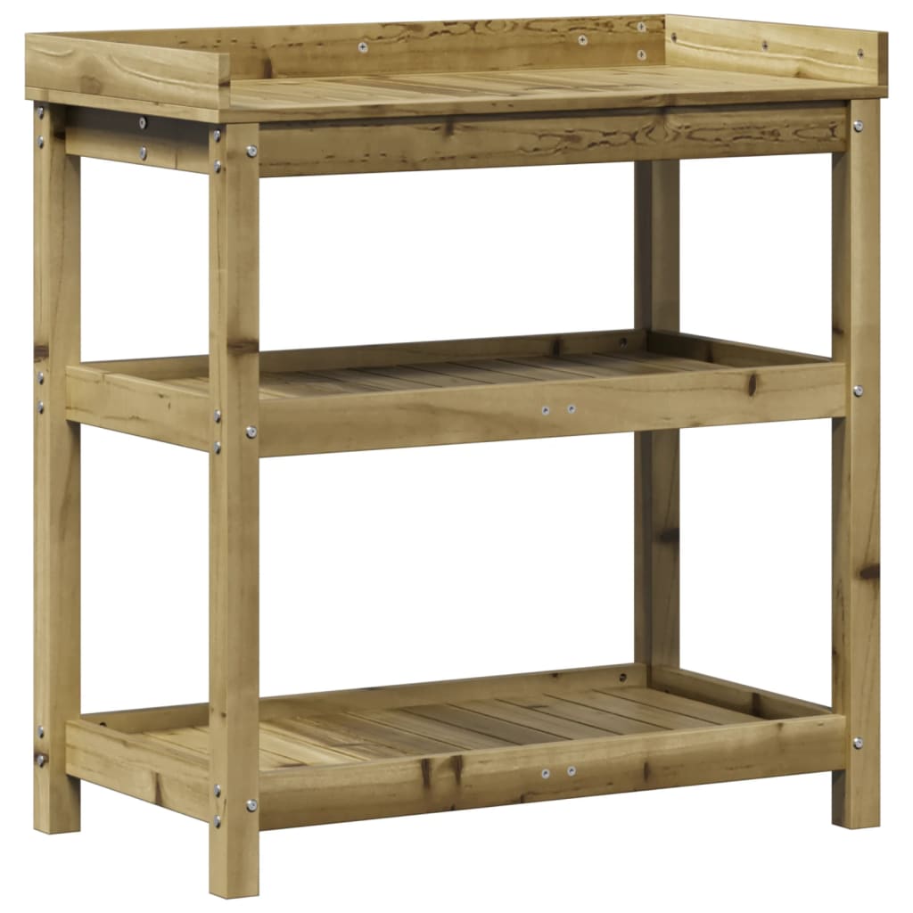 Vidaxl oppottafel met planken 82,5x45x86,5 cm geïmpregneerd hout