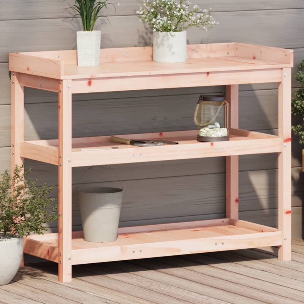 Vidaxl oppottafel met planken 108x45x86,5 cm massief douglashout
