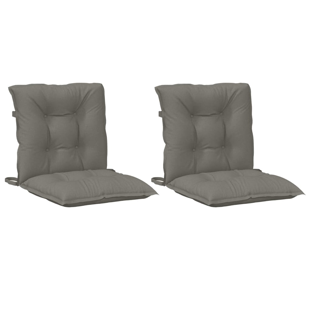 Vidaxl stoelkussens 2 st lage vloerkleed 100x50x7 cm stof donkergrijs