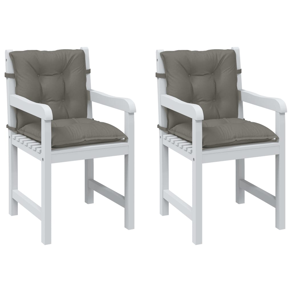 Vidaxl stoelkussens 2 st lage vloerkleed 100x50x7 cm stof donkergrijs